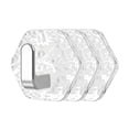 thumbnail image 2 of Dusknt Water Ripple Hexagonal Self Adhesive Hooks, Self-Adhesive Hooks 3/10 Pack Hexagonal Ripple Design (Silver-3Pcs), 2 of 9
