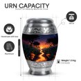 thumbnail image 2 of Yatskia Sunset Halloween Small Cremation Keepsake Urns for Human Ashes Adult Male and Female, Large Funeral Burial Urn for Adult Ash, (Monar 10 Inch and 3 Inch), 2 of 8