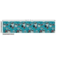 thumbnail image 3 of Ambesonne Romantic Fabric by the Yard Upholstery, Smart Owls and Roses Motif, 1 Yard, Blue Vermilion and White, 3 of 5