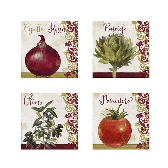 Great Art Now Cucinataliana by Color Bakery 4 Piece Print Art Set Each 12W x 12H