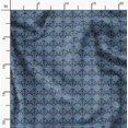 thumbnail image 2 of Soimoi Blue polyester Crepe Fabric Fleur_de_lis Damask Printed Fabric 1 Yard 42 Inch Wide, 2 of 6