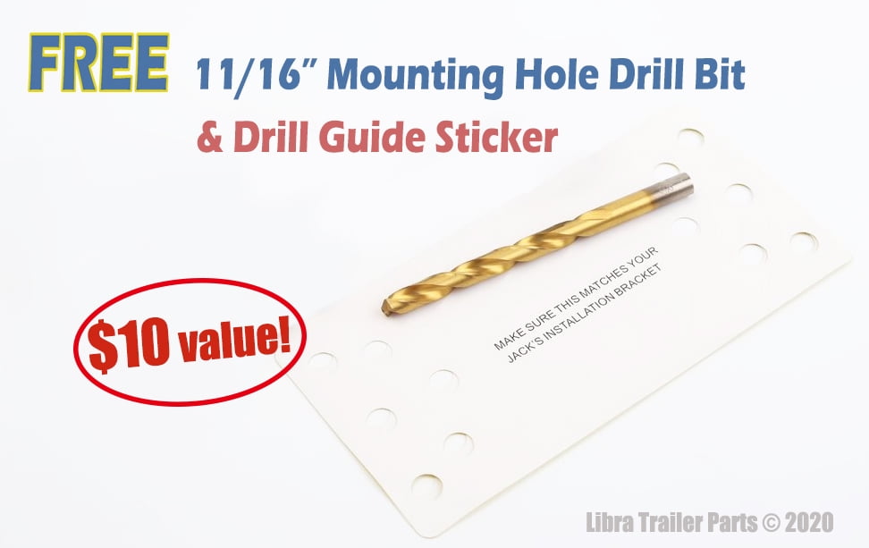 Libra 9000 lb Heavy Duty 24" RV Trailer Stabilizer Leveling Scissor Jacks w/Dual power Drill Sockets & Installation Kit- Set of 4