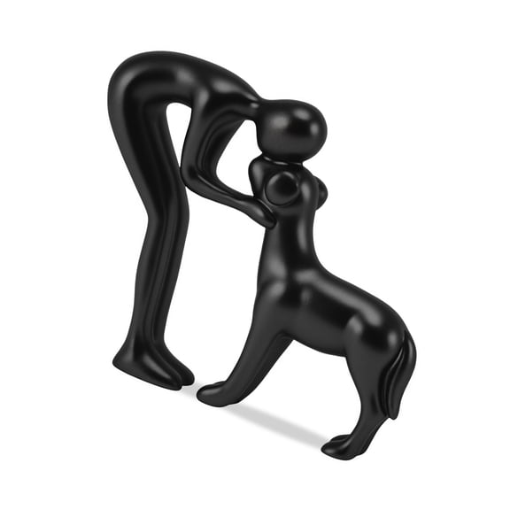 Vocoste Dog Statue Decorations Cute Dog Decor for Office Living Room Bedroom Home Black
