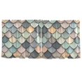 thumbnail image 7 of Yayeee Kitchen Curtains Tier Set of 2 Light Filtering 57"x36" Over Sink Window Panels, Green Art Pattern, 7 of 7