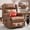 Camel, variant on MAYEERTY Antique Brown Faux Leather Manual Recliner Chair, 8 Nodes Massage Heat 155° 35"x38"x40" for Living Room