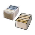 thumbnail image 1 of Bargain Qaailabf 2pc 7 Grids Washable Wardrobe Clothes Organizer,Jeans Compartment Storage Box 36*25*20, 1 of 8