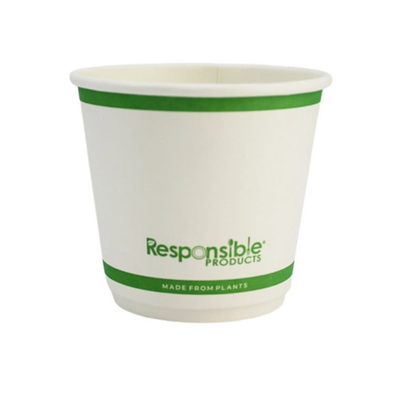 8 oz Smooth Insulated Hot Cups | Tree-Less™ Compostable Paper