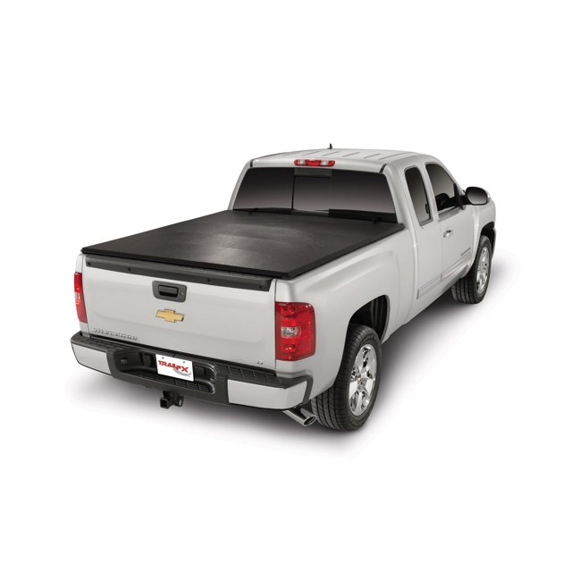 TrailFX Tonneau Cover TFX2004 TFX Soft Tri-Fold Tonneau Covers; Soft Tri-Fold; Non-Lockable; Black Vinyl With Aluminum Rails