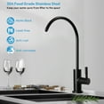 thumbnail image 2 of Besdor Reverse Osmosis Faucet, RO Faucet, Drinking Water Faucet for Kitchen Sink, Non-Air Gap Water Filter Faucet, 360-degree Rotation, Lead-Free, 304 Stainless Steel, Matte Black, 2 of 7