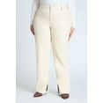 thumbnail image 2 of ELOQUII Women's Plus Size Slit Hem Faux Leather Pant, 2 of 4