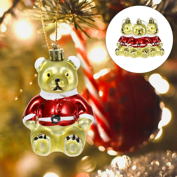 TAILTOSS Bear Ornament Multi Color 9.0X6.0X5.0In Party Prop And Home Decoration 3Pcs