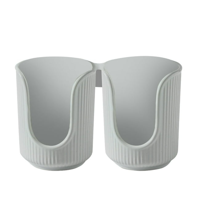Plastic Bathroom Cup Dispenser With Vertical Stripes Paper Cup Holder Disposable Paper Cup Organizer