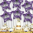 thumbnail image 3 of PMU Graduation Congrats Grad Star Purple 18 Inch Mylar Balloon Pkg/5, 3 of 6