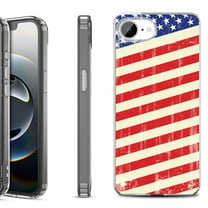 Shockproof Protective Phone Case for iPhone 16e, by OneToughShield - Flag / USA