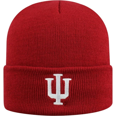 Indiana Pacers Cap - Men's Russell Crimson Indiana Hoosiers Team Cuffed Knit Hat - OSFA