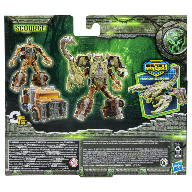 Transformers: Rise of The Beasts Scourge and Predacon Scorponok Action Figures