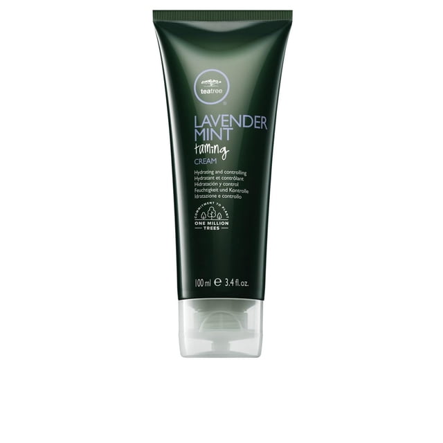 Tea Tree Lavender Mint Taming Cream – Crema Rica para Peinar y Controlar, Suaviza y Define el Cabello Grueso, Rizado y Seco, 100 ml