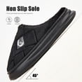 thumbnail image 7 of Men's House Slippers Furry Plaid cozy EVA Memory Foam Lightweight Casual Shoes Winter Warm Plush Non-slip Slippers big size (Black,46-47), 7 of 7