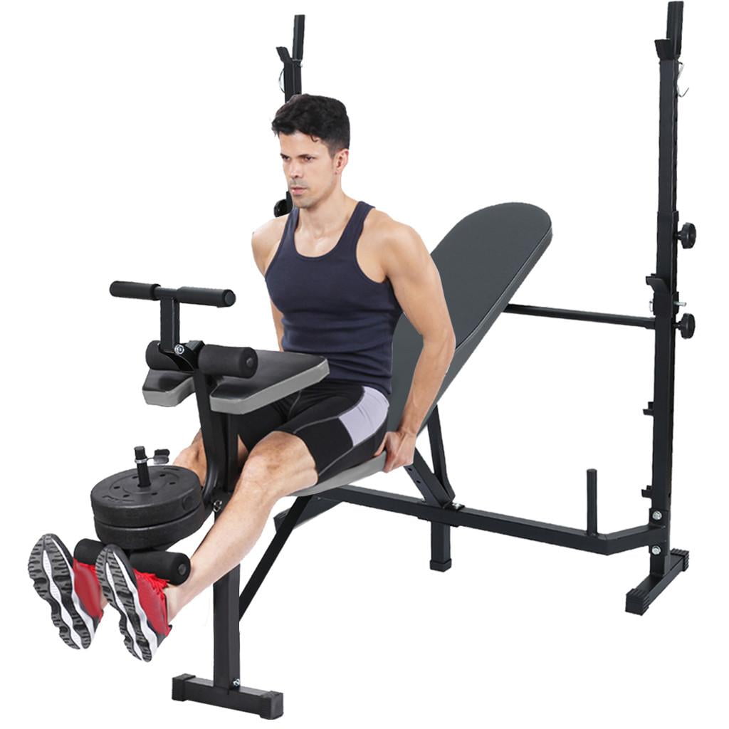 Details about   Dumbbell Bench Weightlifting With Preacher Curl Leg Developer and Crunch Handle 