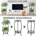thumbnail image 3 of Plant Stand Indoor Outdoor 2 Tier 25inch Tall Metal Potted Holder, 3 of 5
