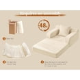 thumbnail image 4 of Akaber Futon Sofa Bed, 40" W Corduroy Sleeper Sofa Couch, Single Small Space Sofa Couch with Pillow, 4 of 9