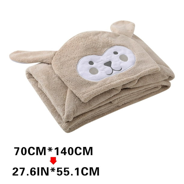Toalla de Baño de Bebé Toalla de Baño con Capucha para Niños, Coral Fleece Baby Cloak Bathrobe, Altamente Absorbente, Toalla de Baño Grande Suave Toallas con Capucha para Bebé