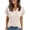 Beige, variant on Women's V Neck Ribbed Knit Top Short Sleeve Soft Loose Fit Basic Casual Spring Summer Daily Tops By Yigetop Beige L