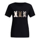 thumbnail image 4 of Puntoco - Camiseta de cuello redondo para mujer, diseño de dibujos animados, informal, de Pascua Puntoco Puntoco-1242, 4 of 5