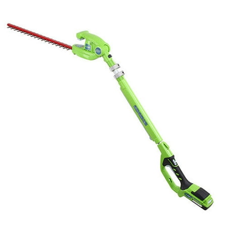 Greenworks 20-Inch 24V Cordless Pole Hedge Trimmer, Battery Not Included