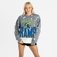 thumbnail image 4 of Women's Gameday Couture  Gray Los Angeles Rams Arch Rivals Faded Wash Sweatshirt, 4 of 7