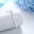thumbnail image 6 of Magen Star of David Cross Necklace 925 Sterling Silver Religious Pendant Judaica Amulet Jewelry Valentine's Day Gifts for Women Mens Dad, 6 of 8