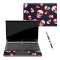 thumbnail image 1 of Carbon Fiber Skin Decal Wrap Compatible With HP Pavilion x360 14" (2018) Sticker Design Skulls N Roses, 1 of 4