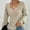 Khaki, variant on AOOCHASLIY Clearance Sweaters Women Casual Fashion Soild Pullover Long Sleeve V-Neck Sweater