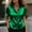 *Green, variant on ClodeEU Silk Satin Button Down Shirts for Women ,Short Sleeve V Neck Casual Work Office Blouse Tunic Tops Red,Womens Plus XL
