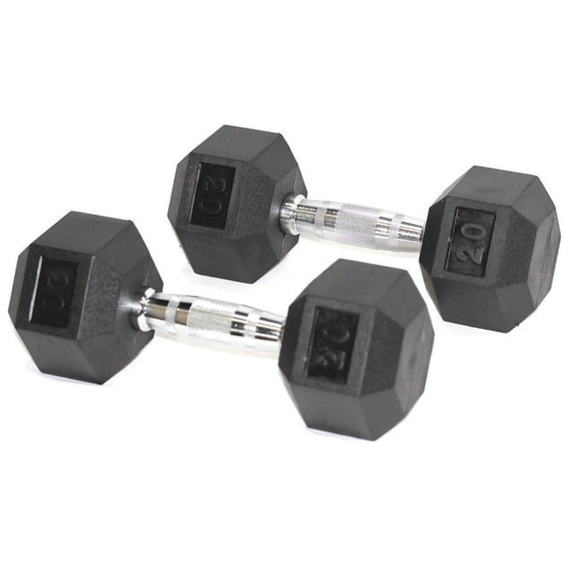 Mancuernas Hexagonales 2 piezas 20 lbs Acero Neopreno Caucho Goma UrbanFit Pro