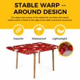 thumbnail image 4 of Valentines Table Cloths for 4 Foot Rectangle Tables, Pink Red Love Heart Spring Green Botanical Patio Waterproof Elastic Fitted Tablecloths, Washable Rectangular Table Cover for Camping, 4 of 8