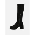 thumbnail image 4 of MORPIN Black Stretch Suede Calf Boots, 4 of 6