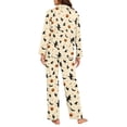 thumbnail image 6 of DISNIMO Witch Pumpkin Skull Print Women 2 Piece Pajama Sets Casual Loose Sleepwear Long Sleeve Button Down Nightwear with Long Pajama Pants Halloween Loungewear, XS, 6 of 7