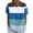 Navy, variant on Women's Shirts Summer Striped Linen Trendy Casual Loose Collared Short Sleeve Tops Color Block Blouses (M, Red)