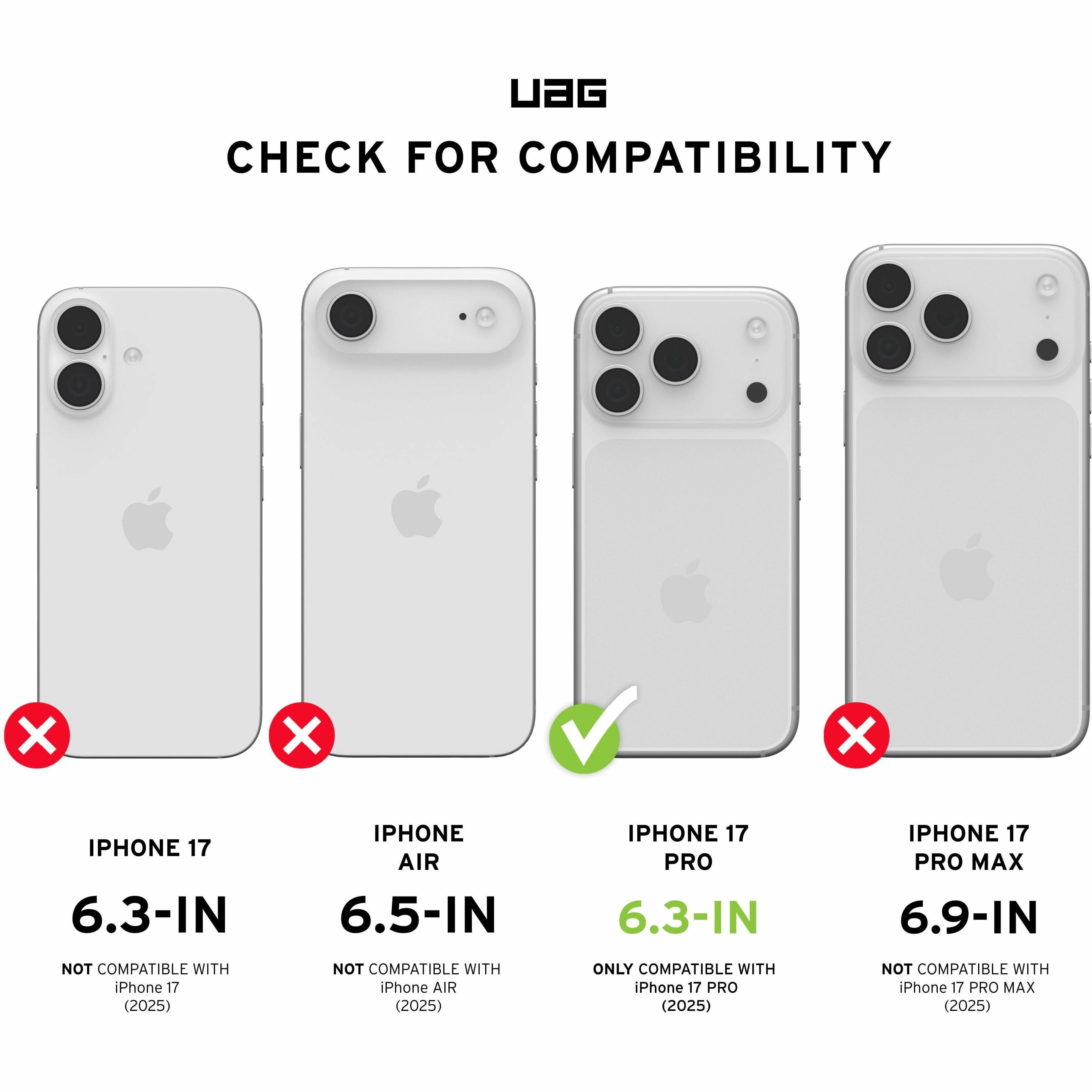 UAG iPhone 17 Pro Case Monarch Pro - Compatible with MagSafe Military Grade Protective Cover, Carbon Fiber