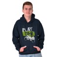 thumbnail image 3 of Play Time Video Game Gaming Nerd Men's Big & Tall Graphic Hoodie Brisco Brands 5X, 3 of 5