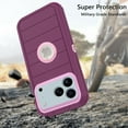 thumbnail image 3 of Asuwish Compatible with iPhone 17 Pro Max 6.9 inch Phone Case Hybrid Rugged Shockproof Hard Protective Drop Proof Full Body Heavy Duty Mobile Cell Cover for i Phone17 17 i17 17ProMax Women Men Purple, 3 of 6
