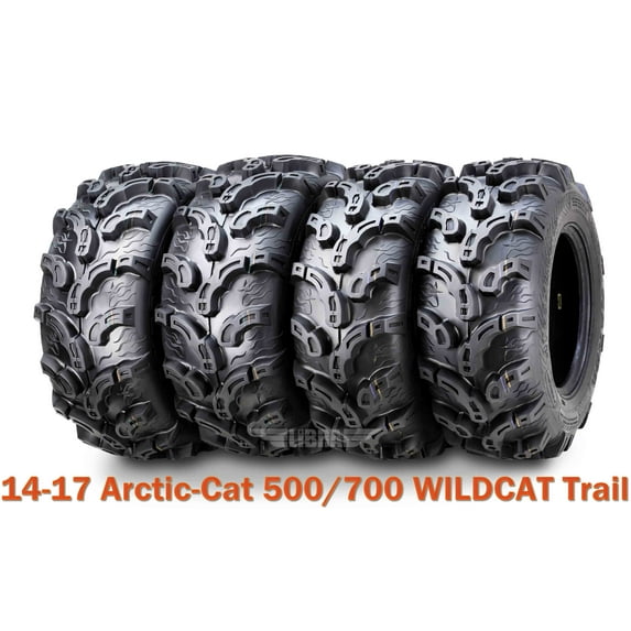 (4) WANDA 25X8X12 25X10X12 fit 14-17 Arctic-Cat 500/700 WILDCAT Trail ATV Tire Set Super Mud
