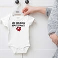 thumbnail image 5 of My Siblings Have Paws Funny Animal Romper Boys or Girls Infant Baby Brisco Brands NB, 5 of 6