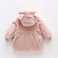 thumbnail image 4 of Kaemgyyd Baby Girls Fleece Coat Winter Cute Sherpa Lined Hooded Jackets Casual Soft Zipper up Tops Warm Fall Outwear, 4 of 7