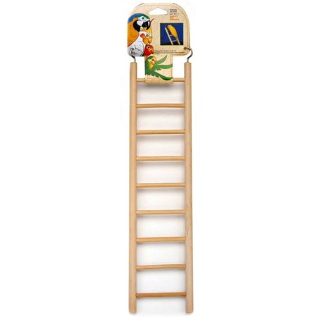 Penn Plax Natural Wooden Ladder for Birds Large 1 count Pack of 3