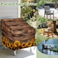 thumbnail image 3 of Renewold Waterproof Patio Chair Covers Anti-UV Weather-Resistant Patio Lounge Chair Covers Furniture Protection Fits up to 29W x 33D x 36H Inches, Sunflower Brown Wood Grain, 3 of 7
