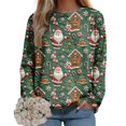 thumbnail image 5 of Futezty Women Christmas Sweatshirts 3D Digital Print Novelty Pullover Tops Funny Santa Xmas Tree Graphic Holiday Outfits, 5 of 7