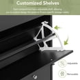 thumbnail image 4 of Narrow Design Shoe Cabinet,Wood Hidden Shoe Storage with 3 Flip Drawers, FreeStanding Shoe Rack with 3 Hooks,Shoe Organizer for Hallway, Bedroom, Apartment, Black, 4 of 7