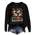 thumbnail image 5 of IDOCLOTHES Halloween Sweatshirt Women Long Live Pumpkin Spooky Ghost Fall Outfits 2026 Trendy Graphic Going Out Tops Womens Fashion Clothing Black, S, 5 of 5